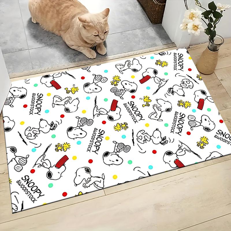 Snoopy Woodstock Adventures Carpet Rug Soft Washable Anti Slip Home Living Room Sofa Mats Personalized Christmas Rug
