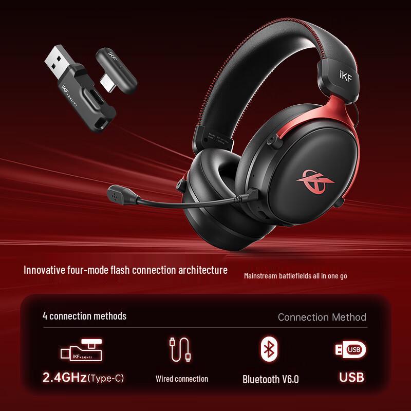 iKF V11 Pro 7.1 Quad-Mode Wireless Gaming Headset