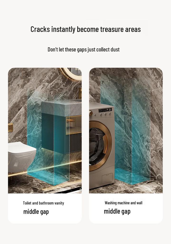 17CM Narrow Bathroom Storage Cabinet: Multi-Layer Drawer-Type Plastic Shelf