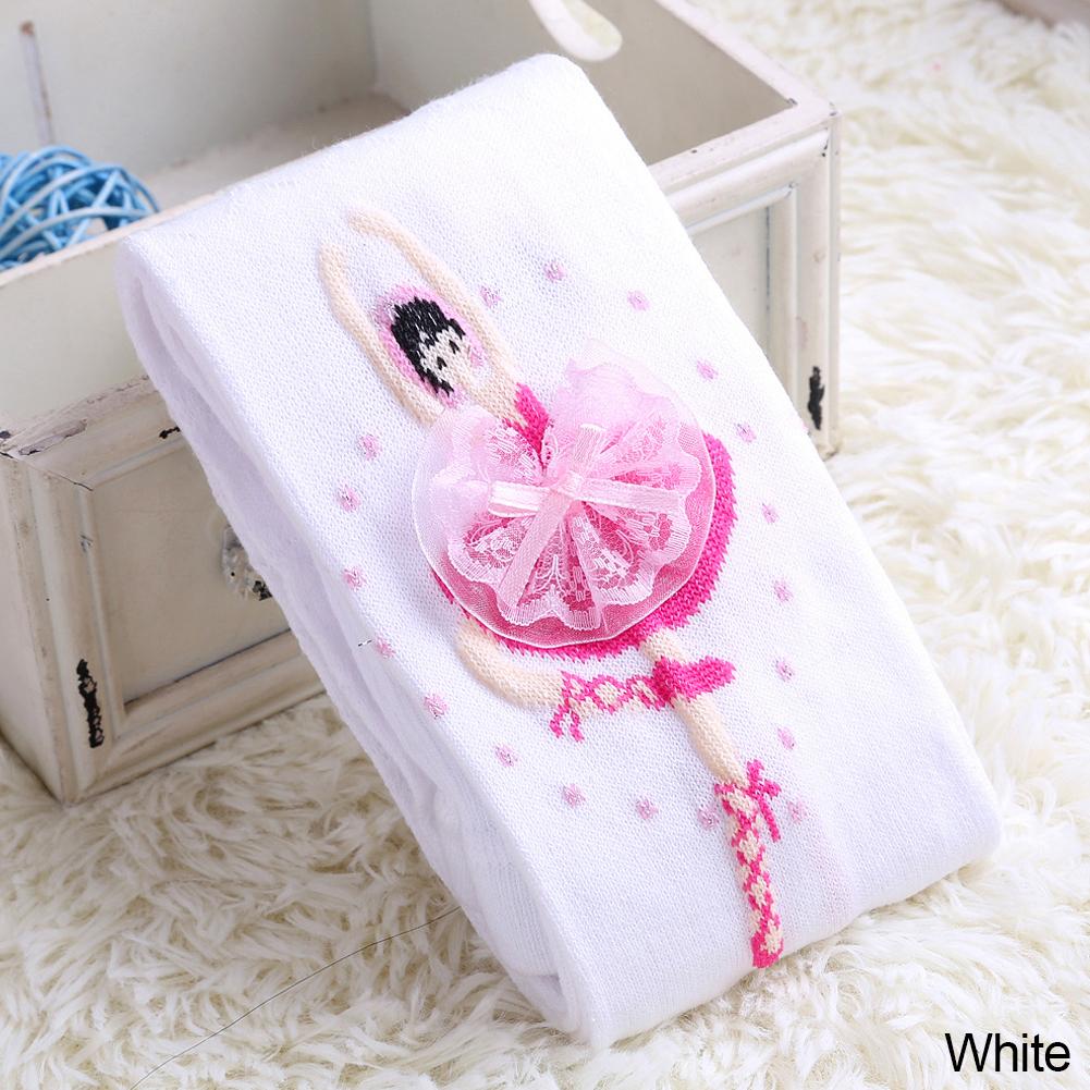 

Колготки для девочек, детские, эластичные, детские чулки, для балета, принцессы, хлопковые, для танцев, 4-12 лет M(110 белый