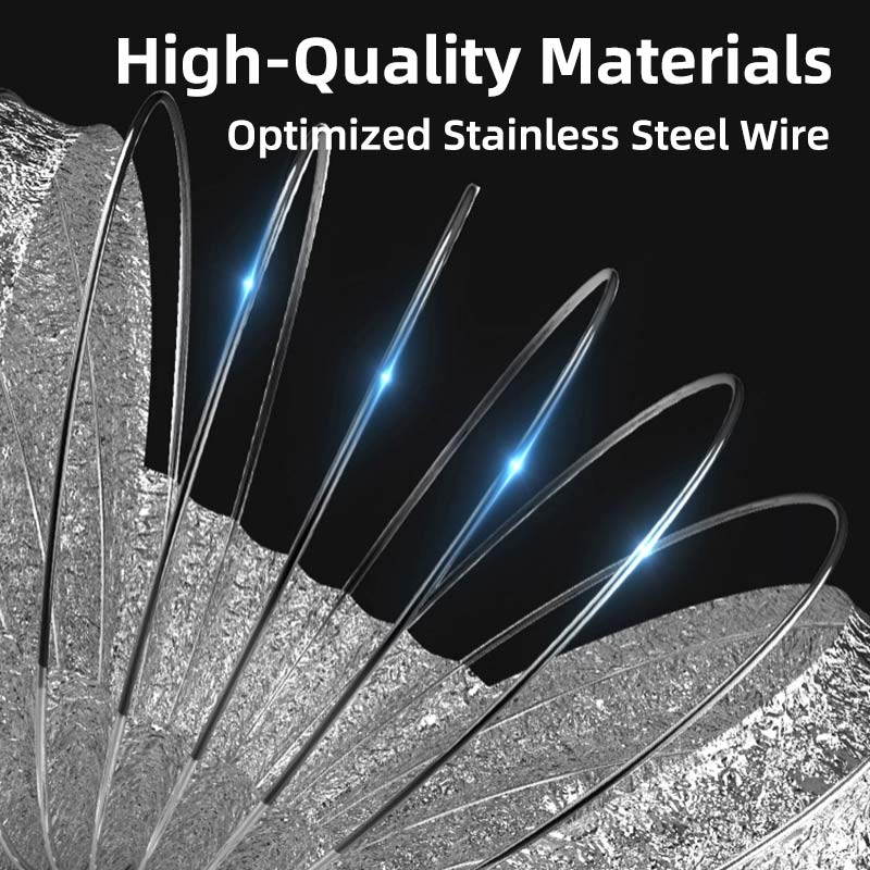 Flexible Dryer Vent Exhaust Duct Hose Aluminum Foil Ducting Kit Insulated Air Ducting Ventilation Collapsible Air Exhaust Pipe