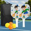 Cartoon Kid's Pickleball Set Portable Pickleball Game Set  Outdoor Sports