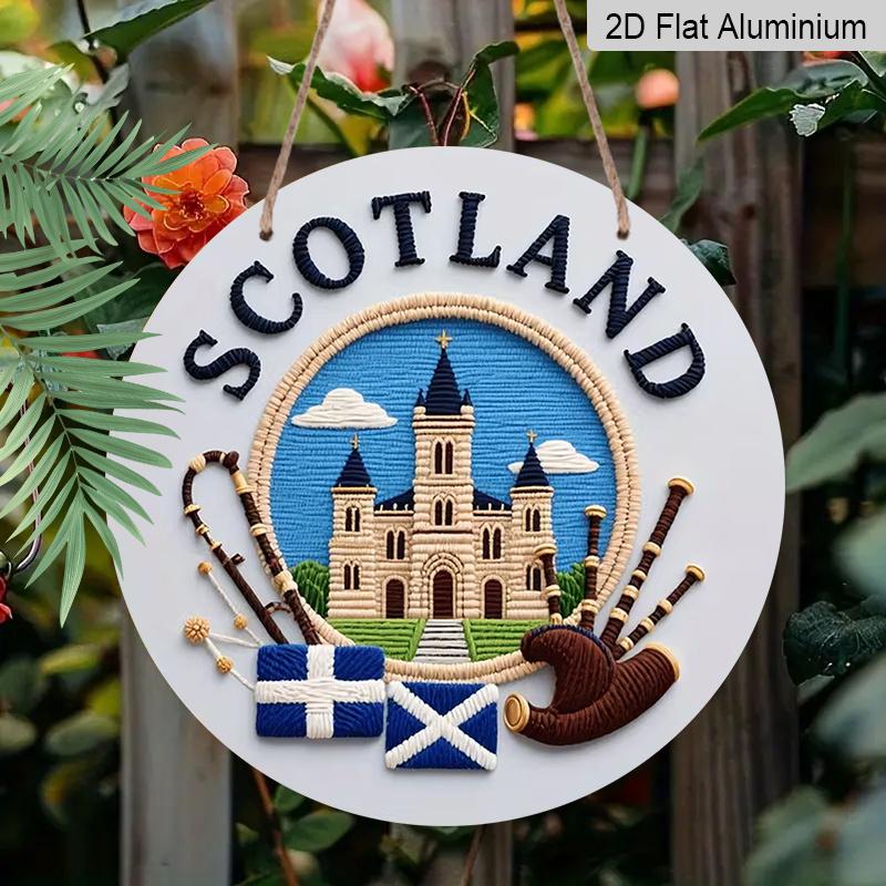 

2D Flat Aluminum Sign Scotland-Themed Decorative Sign 7.87 Inches X 7.87 Inches Perfect for Decorating Offices, Homes, Entryways, Living Rooms, and 1pc