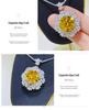 10 Carat Yellow Moissanite Pendant Necklace with Hearts & Arrows, Diamond Tester Pen & Certificate