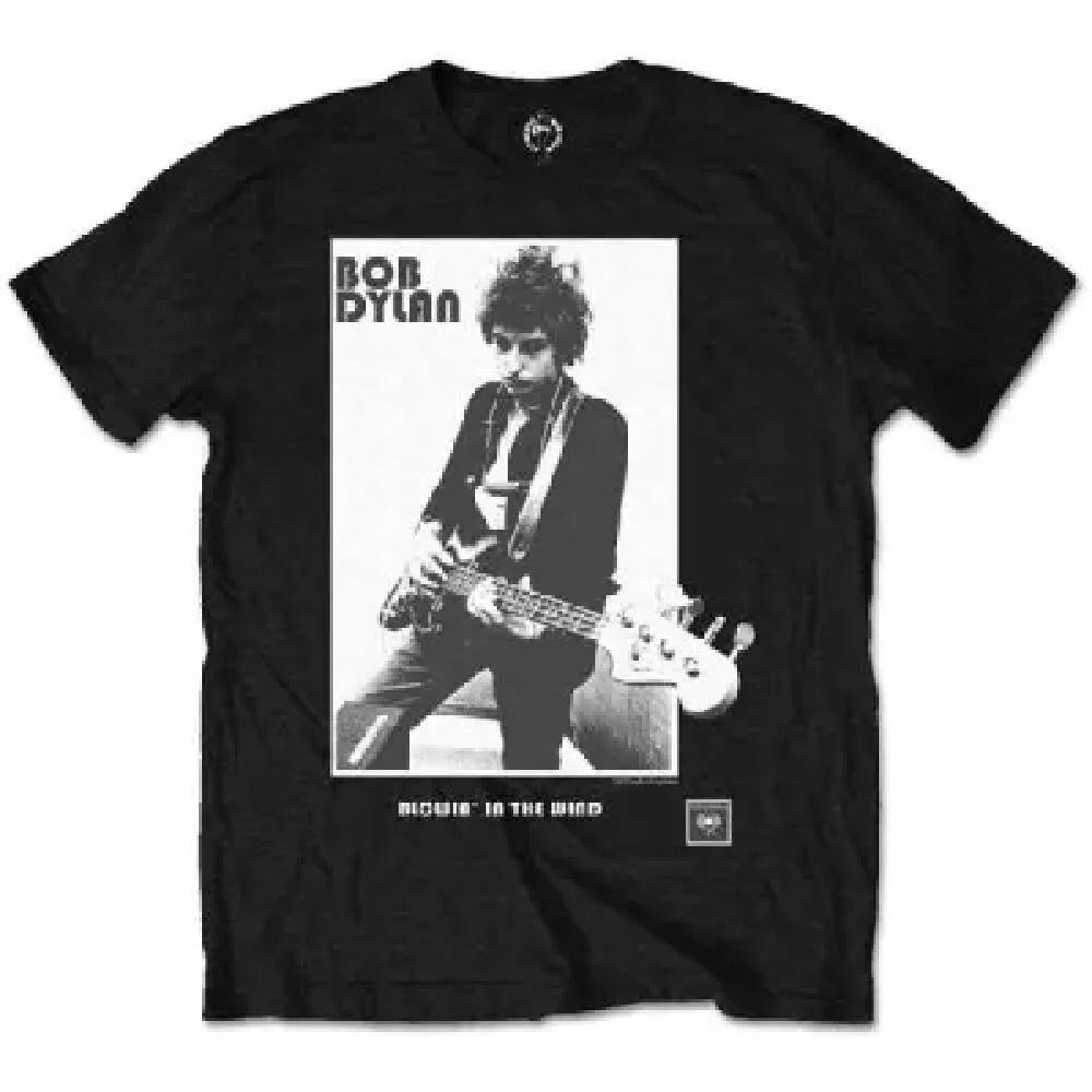 Bob Dylan Blowing in the Wind T-Shirt Black New