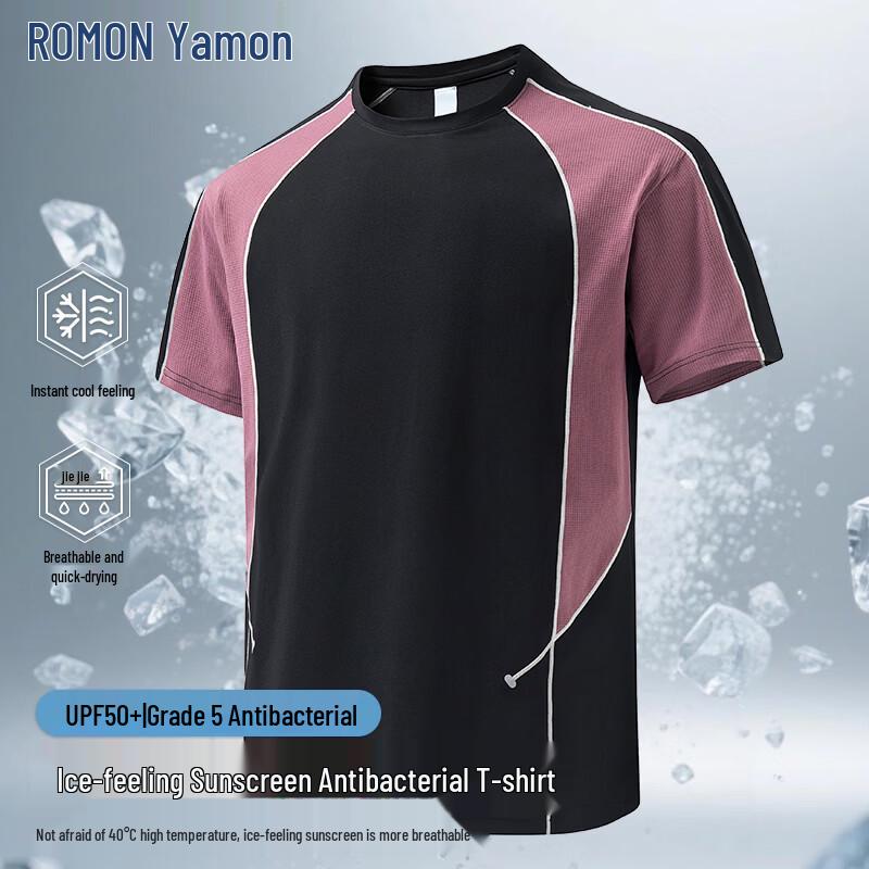 ROMON Men s Quick-Dry Anti-Bacterial Short Sleeve T-Shirt S