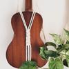 White Flower Pot Mesh Bag Woven String Instrument Accessory Stand Storage Bag  Guitar Storage
