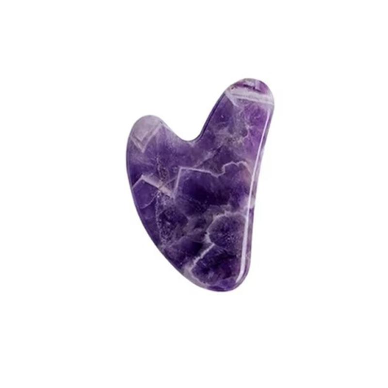 

Cold Therapy Amethyst Eye Mask Natural Jade Roller Gua Sha Massager Gouache Scraper Set Eye Mask Face Skin Care Massage Tools