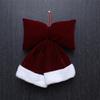 Velvet Christmas Bow Large Plush Stuffed Christmas Tree Hanging Bow with Fluffy White Fur Trim for Holiday Tree Fireplace Party Decoration