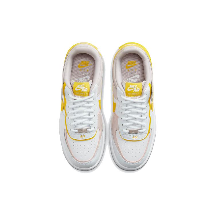 New Nike Air Force 1 Low Shadow White Barely Rose Speed Yellow Women's CJ1641-102