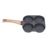 Egg Frying Pan Heat Sensitive Silicone Aluminium Pancake Frying Pan with Comfortable Handle for Omelettes Hamburger