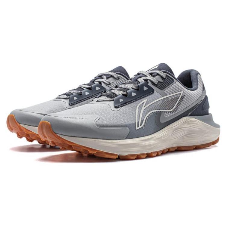 Li Ning Yufeng Cushioning Slip Resistant Abrasion Resistant Low top Running Shoes Men's Gray ARST055-2