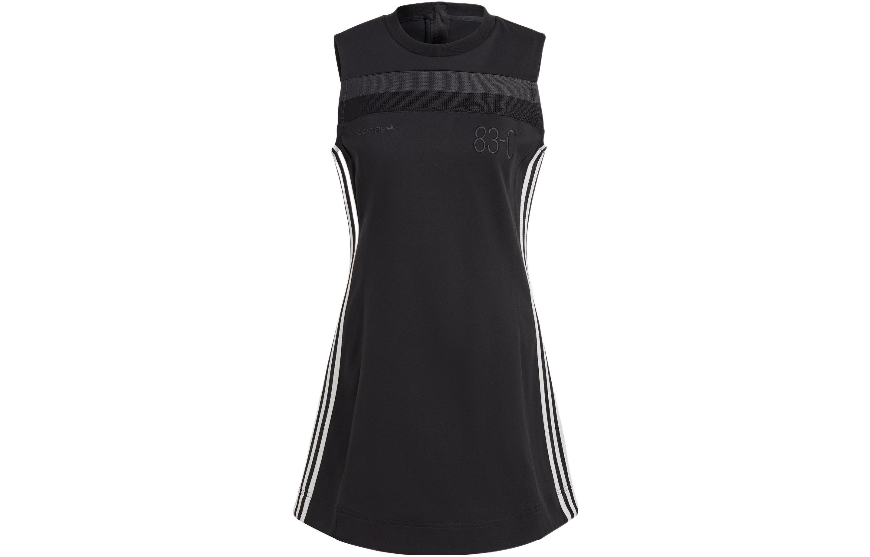 

Adidas Originals Blue Version Collection Sleeveless Dresses Women s Black Crew Neck Moderate Short HR3419 A36