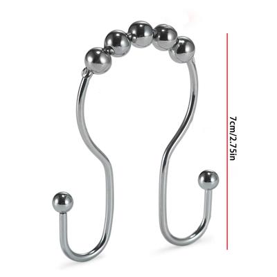 Paslanmaz Çelik Çift Kulak Kancası Duş Perdesi Kanca Çift Kanca Çift Duş Perdesi İçin Uygun