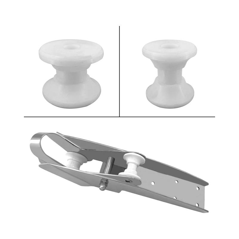 ISURE MARINE 2Pcs 18MM Transparent Bow Anchor Roller Replacement Wheels Bow Roller For Marines Boats Yachts Kayaks
