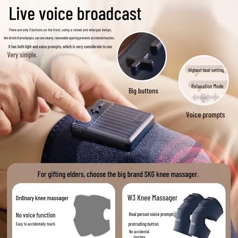 SKG W3 Enjoy Heated Knee Massager (Pair) CN plug (adapter included)