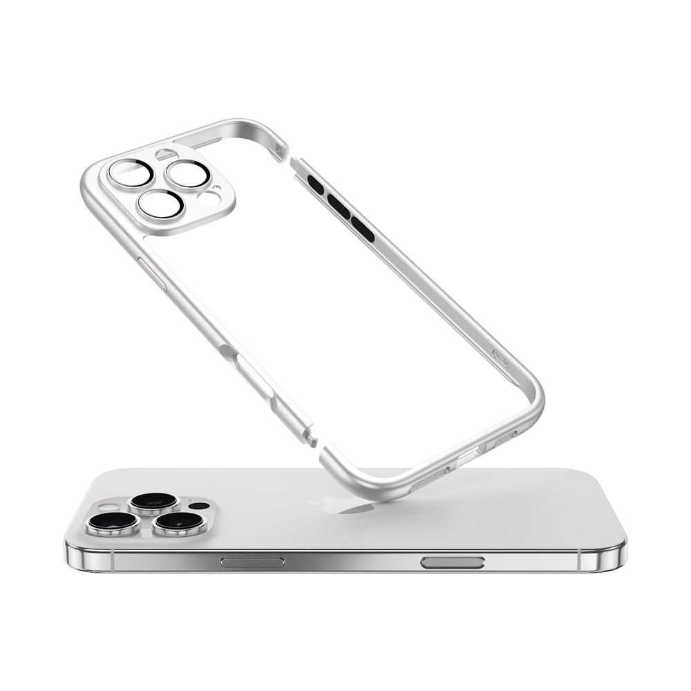 Slim Matte Frame With Glass Lens Protection Case For iPhone 16 15 14 13 12 Pro Max Plus Hollow Back Panel Cooling Bumper Cover