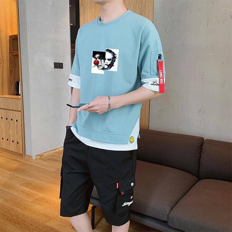 2pcs Tracksuit Fashion Casual Tshirts Imposta Streetwear uomo Set 2pcs T  Shirts - Pantaloncini Uomo Estate acquista in modo economico — spedizione  gratuita, recensioni reali con foto — Joom