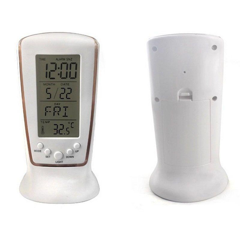 Modern Simple Electronic Alarm Clock With Silent Mode And Temperature Display