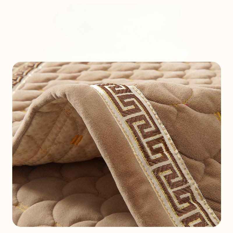 Sofa Cushion Four Seasons Universal Chinese Style Sofa Cover Arhat Bed Cushion Solid Wood Leather Cushion Rosewood Non-Slip Cover Cloth