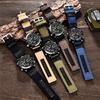 Men Big Brand Chronograph Watches Students Boys Fashion Nylon Band Dual Time Army Multi-function Sports Watch Relogio Masculino