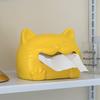 Caixa de Lenços Gato Rosto Sorridente Fofo Decoração de Mesa de Centro para Sala de Estar Caixa de Papel para Guardanapos Caixa de Lenços Doméstica