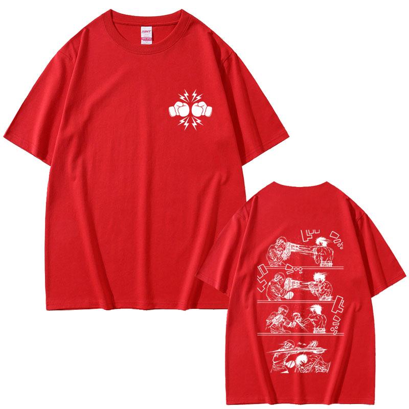 Anime Hajime No Ippo Makunouchi Tshirt Takamura KGB Tshirt Kamogawa Boxing Gym T Shirts Unisex Women Unisexga Oversized Streetwear S
