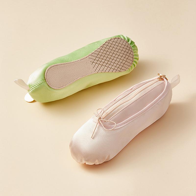 Großes Fassungsvermögen Ballettschuhe Federmäppchen Kosmetiktasche Niedliches Design Ballerina Federmäppchen Schreibtisch-Organizer Schul-Federmäppchen