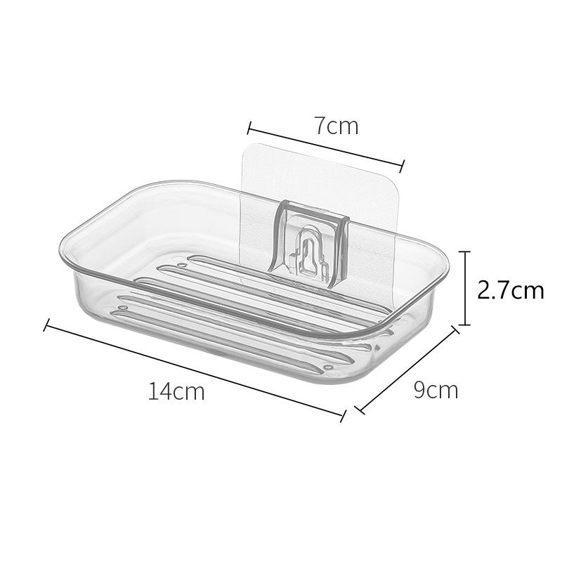 Soap Box Wall-mounted Draining Storage Rack, No Need for Drilling, Bathroom Storage, Toilet Suction Cup, Soap Box
