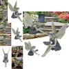 Enchanting Sitting Fairy Garden Statue Crafted From High-quality Durable Resin