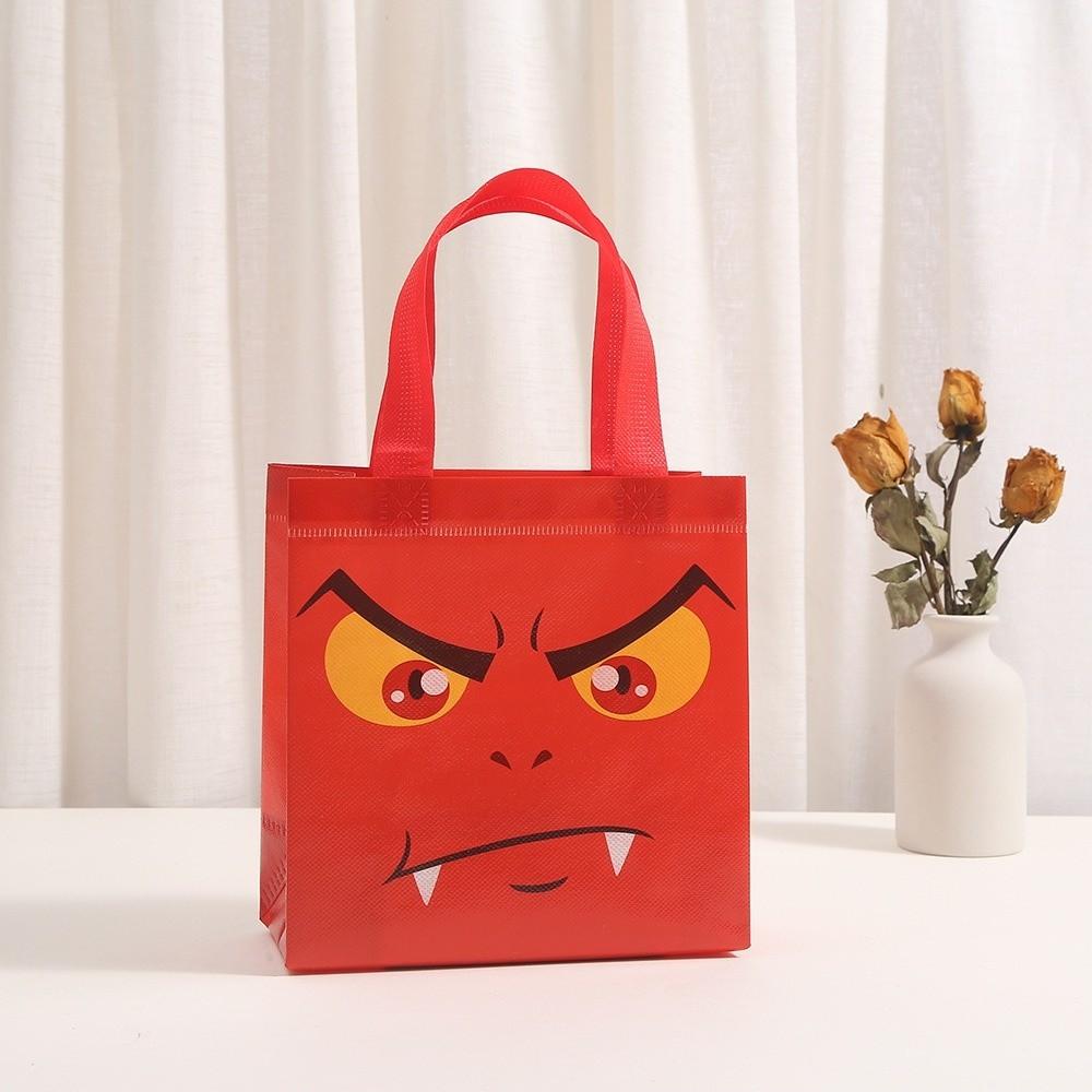 4PCS Non Woven Halloween Gift Bag Portable Size Candy Gift Bags Cute Treat Bag  Gift Giving