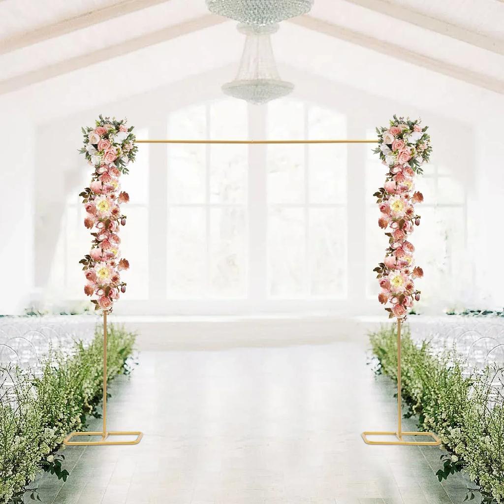 2 x 2.1 m Iron Wedding Arch Props Background Circle Lawn Wedding Door Outdoor Metal Balloon Flowers Arch Wedding Arch Stand