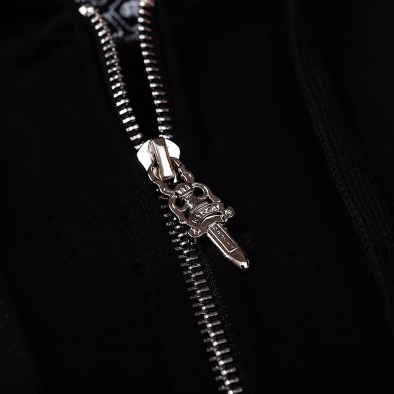 830 CHROME HEARTS 2025 Toamnă și Iarnă Nou Hanorac cu Fermoar cu Glugă cu Logo Stil Clasic Mărimi Mari, Potrivit pentru Purtat în Cuplu