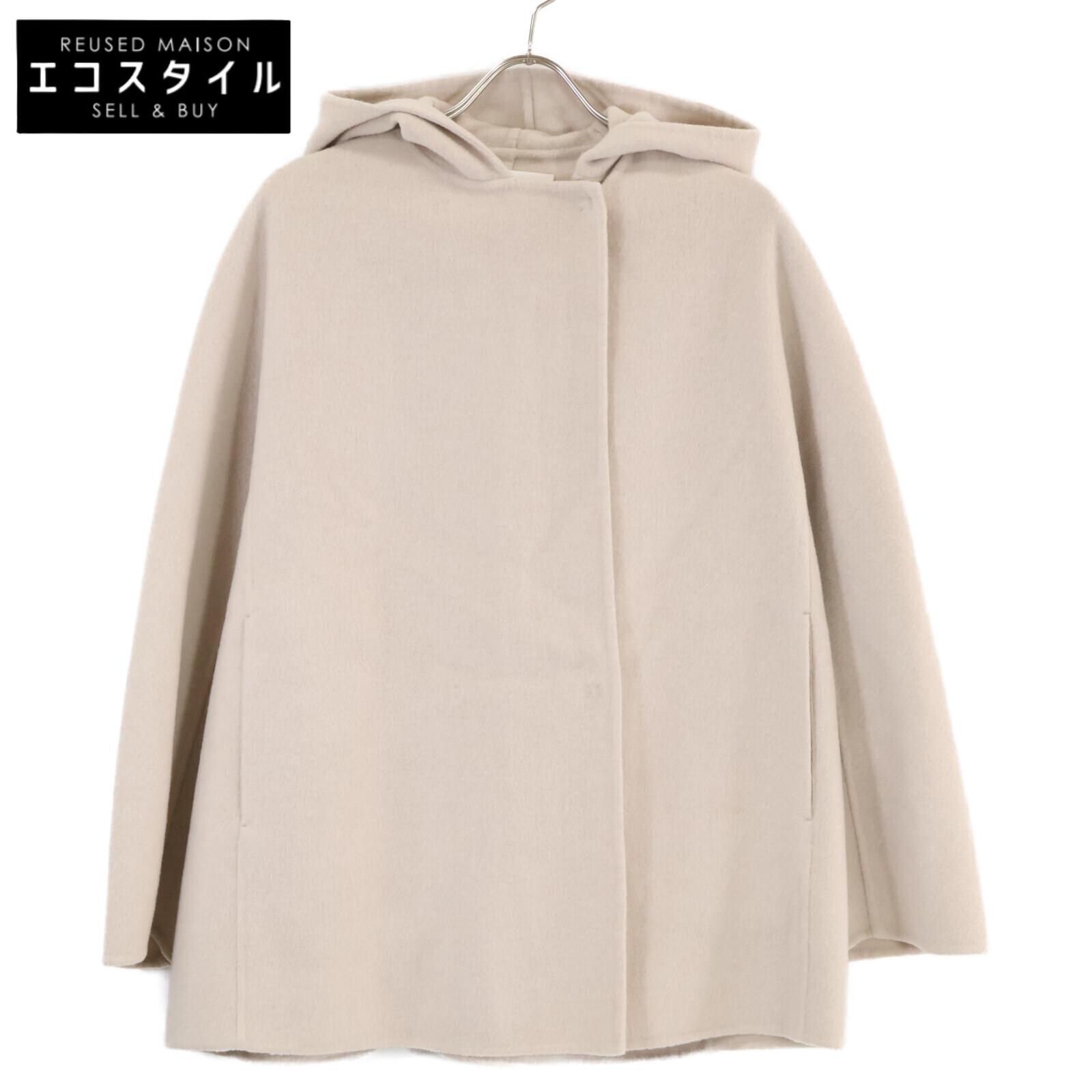 

BALLSEY Light Beige Premium Wool River Hooded Short Coat coat 34 light beigeUsed