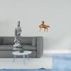 Guan Yin Horse Statue Stone Ornament Artwork Feng Shui Collection Chinese Female Buddha Sculpture