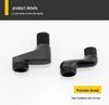 Black Shower Faucet Kit with Adjustable Shower Head and Curved Eccentric Converter