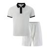 Mens Waffle Collared Polo Short Sleeve Shorts Casual Beach Vacation Set