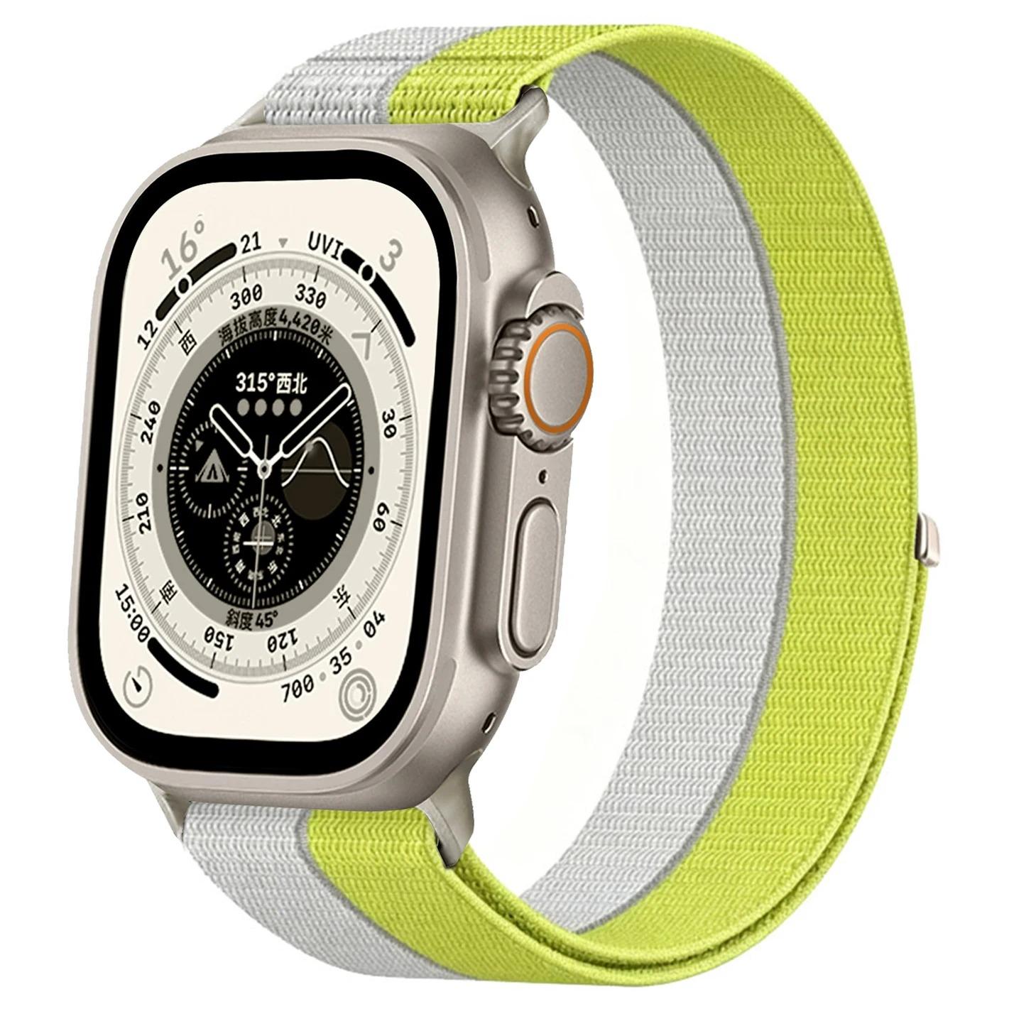 Geflochtenes Nylonarmband für Apple Watch Band Ultra 3 2 49mm 45mm 42mm Armband Iwatch Serie 11 10 9 8 7 6 SE 5 4 38 46 41mm 44mm 40mm 42 44 45 46 49mm black