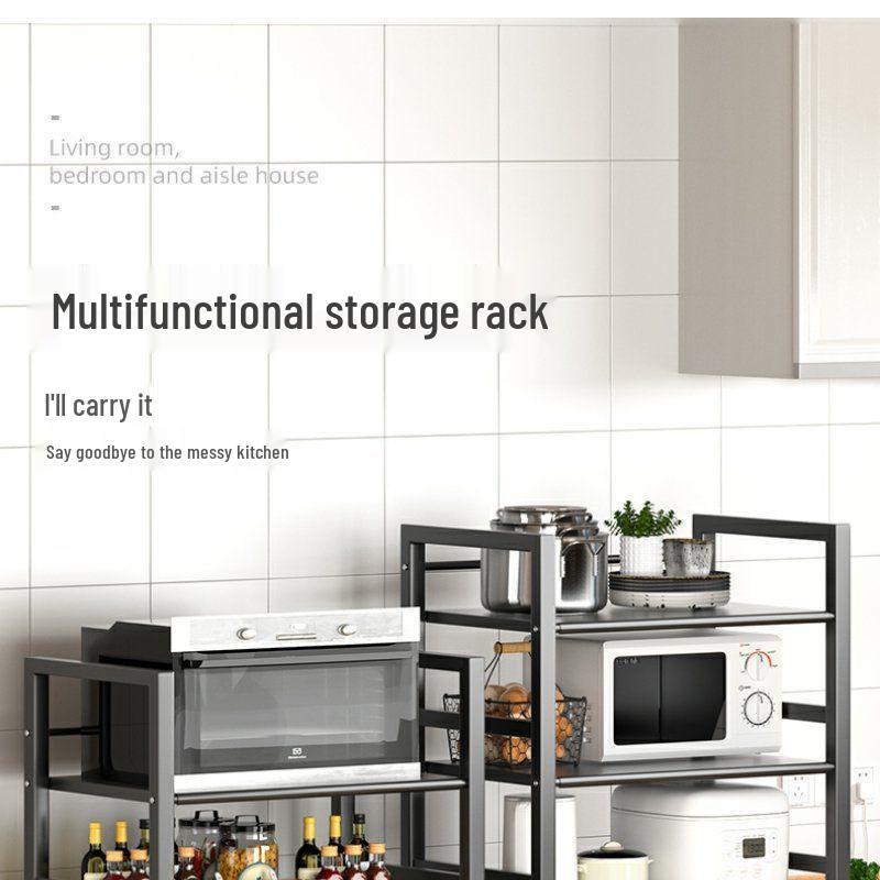 2025 Multifunctional Floor-Standing Kitchen Storage Rack: Multi-Layer Vegetable Basket Shelves