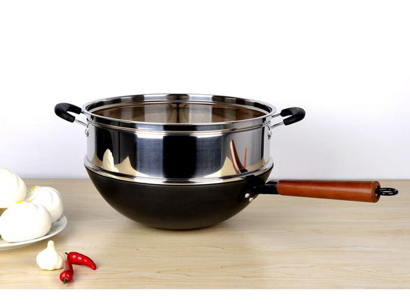 Zhaoran Extra Tall Stainless Steel Steamer Basket with 24 Rivets