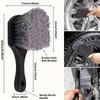Soft Bristle Car Wheel Brush Non-Slip Plastic Handle Scratch-Free Tire Cleaning Tool