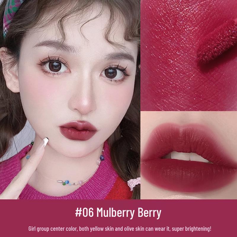 MKlNG PRETTY Velvet Matte Lip Glaze: Non-Stick, Soft Mist Lip Mud for Students
