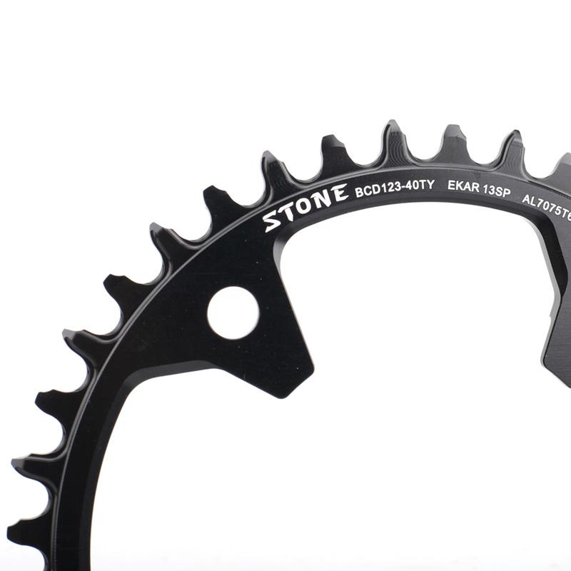 Stone Bike Chainring BCD123 38T - 50T Circle Chain Ring 4 Arm Narrow Wide Teeth for CP Ekar C13 13 Speed Gravel Chainwheel