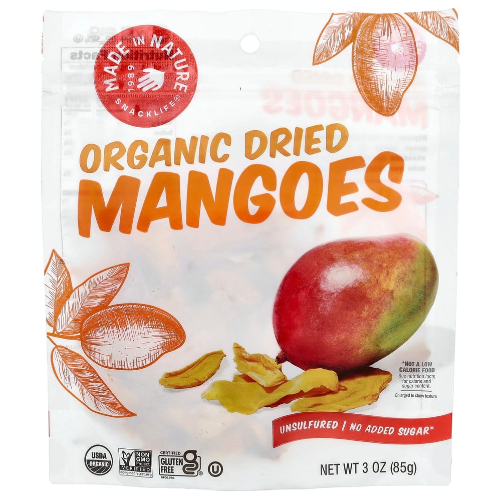 Made in Nature Dried Mango Sweet & Tangy SuperSnacks 85g (3oz)