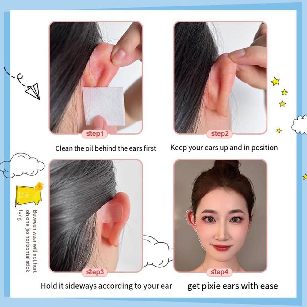 60 Pcs Ear Tape Cosmetic Ear Corrector Solves The Problem of The Big Ear Aesthetic Correctors Big Ear Supporters for Women Girls