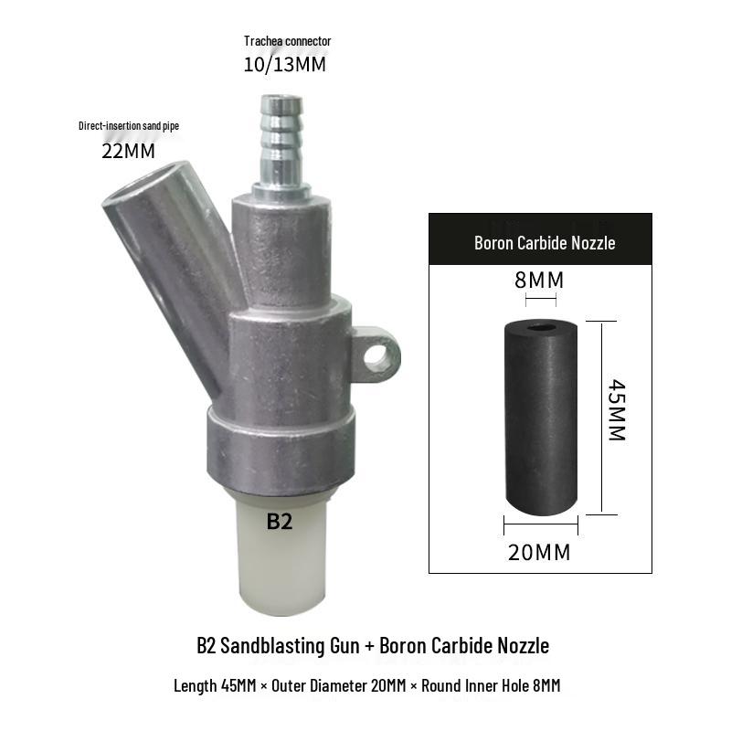 Type B Boron Carbide Sandblasting Nozzle for Manual & Automatic Rust Removal Machines