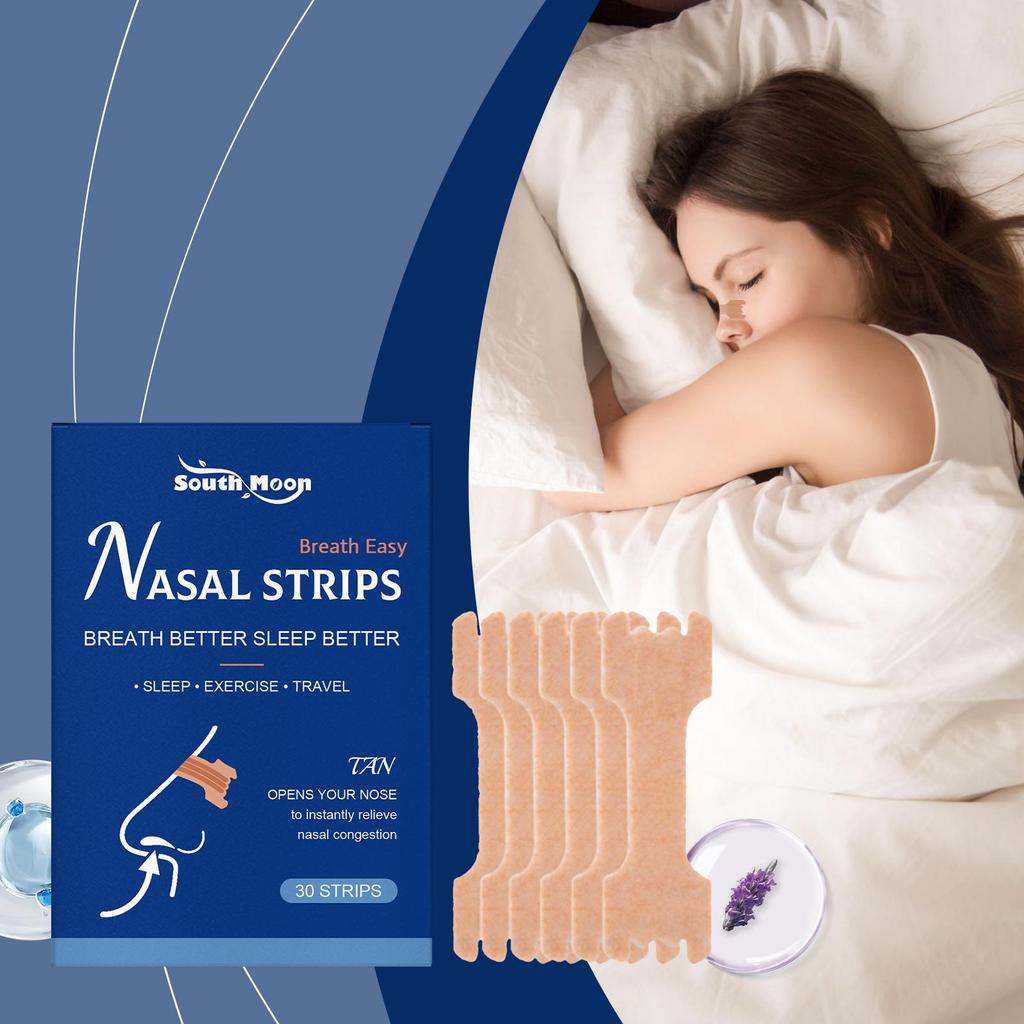 South Moon Nasal Care Patches Quiet Sleep at Night Comfort for Your Nose Gentle Care for Your Nose For Use on the Nose 30pcs