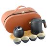Travel Tea Set Outdoor Camping Portable Tea Set Black Pottery Kuaike Cup One Pot Four Cups Storage Bag Business Gifts