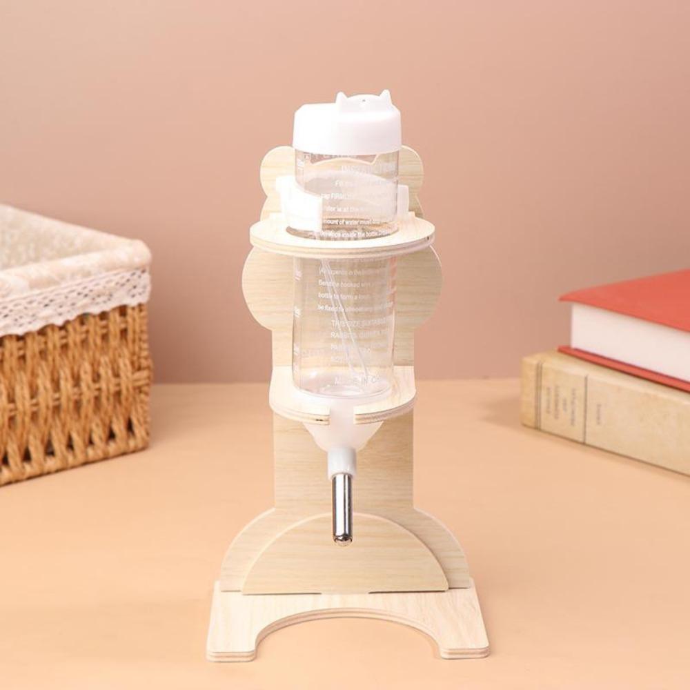 Freestanding Base Hamster Water Bottle Stand Wood Hamster Water Bottle  For Hamsters