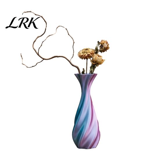 Creative Flower Holder 3D Printed Vase, Twisted Minimalist Arrangement Holders, Artistic Line Design Vase Elegant Home Decor for Living Room